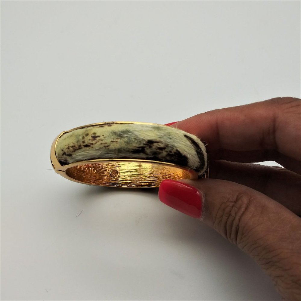 Vince Camuto Zebra Print Call Of The Wild Hinged … - image 5